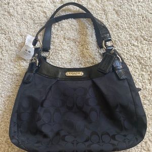 Navy coach purse